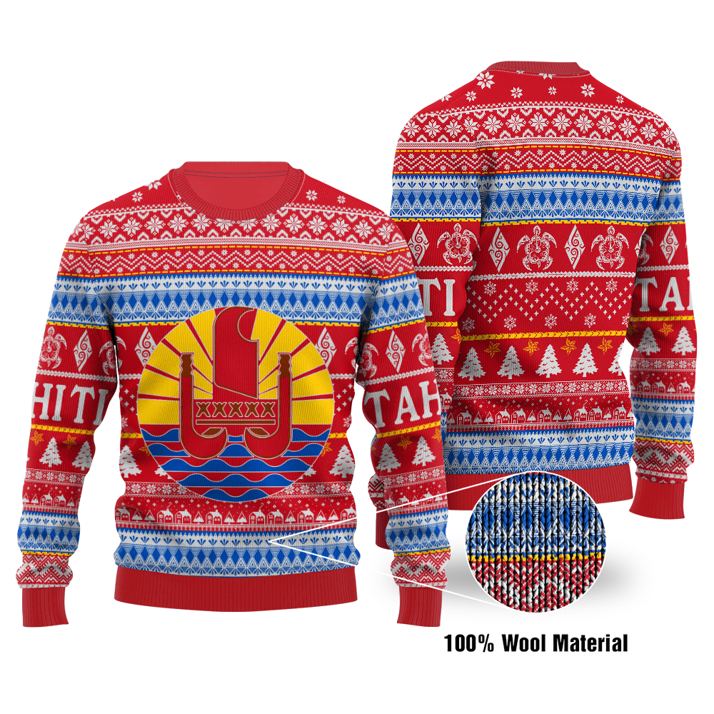 Ahiti Ugly Christmas Wool Sweater