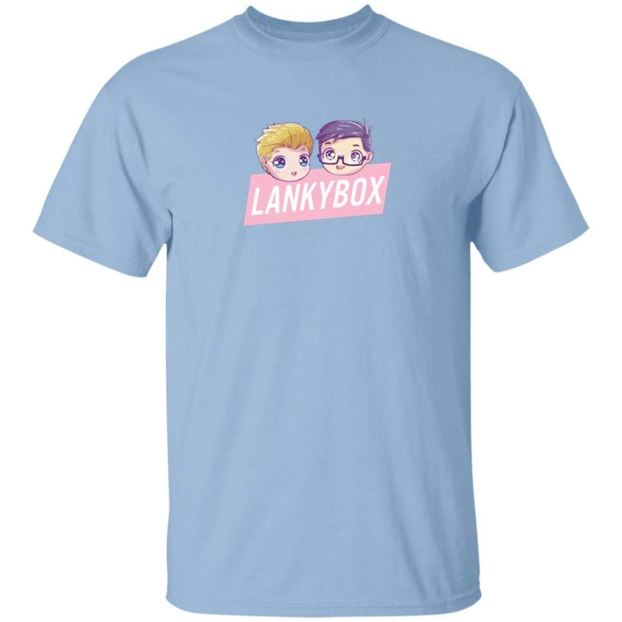 Lankybox merch Lankybox logo t shirt hoodie light blue