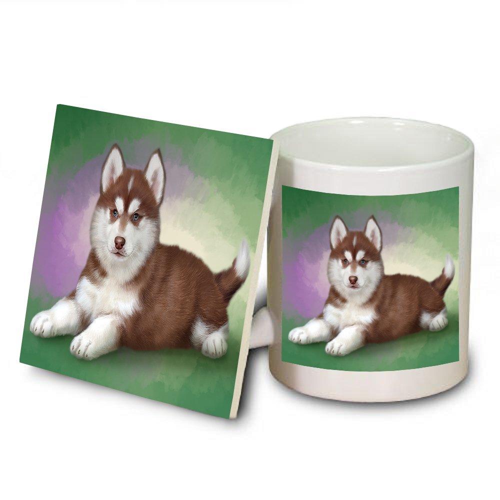 Siberian Husky Puppy Mug And Coaster Set Muc48118