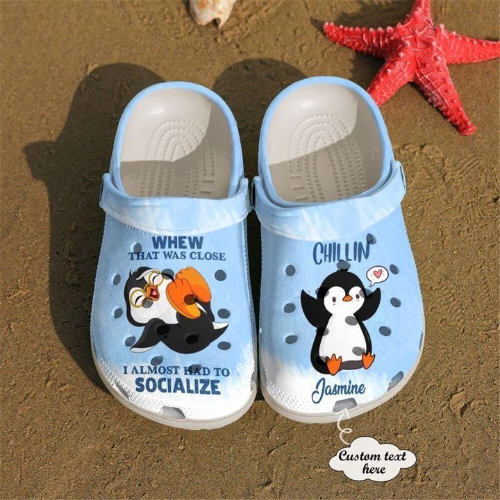 Penguin Chillin Sku 1786 Crocs Clog Shoes