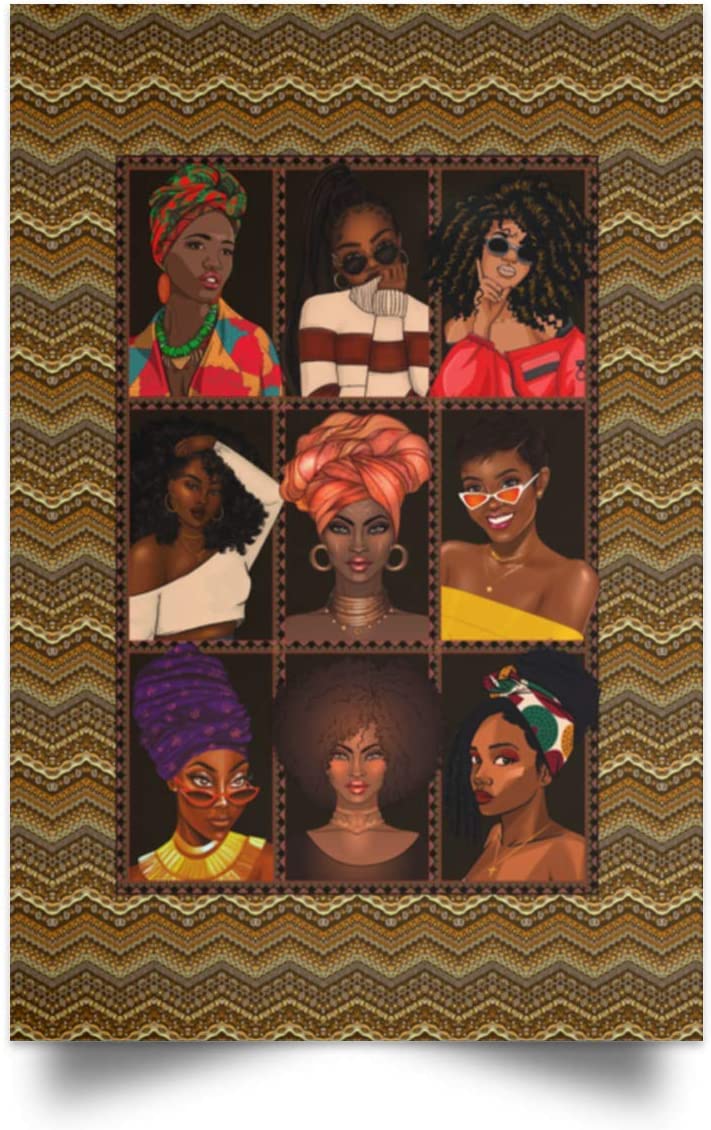 Poster Inspiration African American Fashion Afro Women Art – Black Girl Magic Art Gift Family Unisex Awesome On Birthday, Decor Home Durable