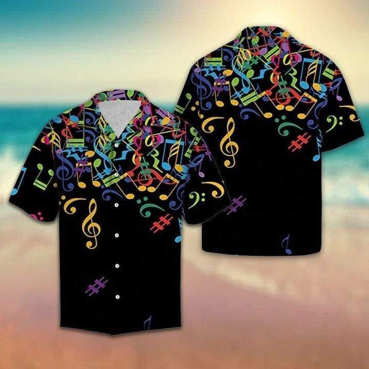 Buy Colorful Music Notes Hawaii Aloha Shirts H Ha1686