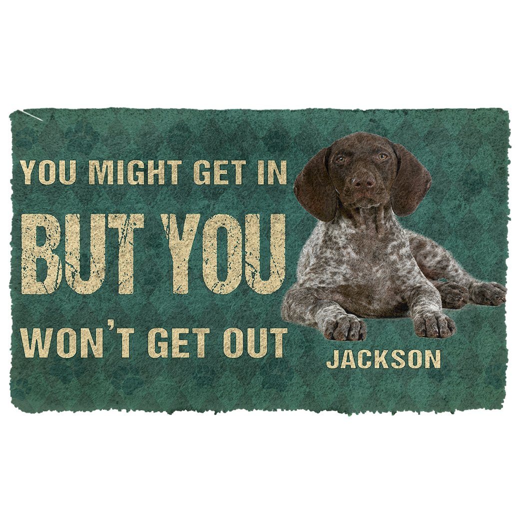 Gearhumans  Gearhuman 3D You Might Get In But You Wont Get Out Pointers German Shorthaired Dog Doormat