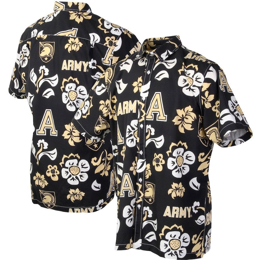 Army Black Knights Floral Hawaii Shirt Ha94188