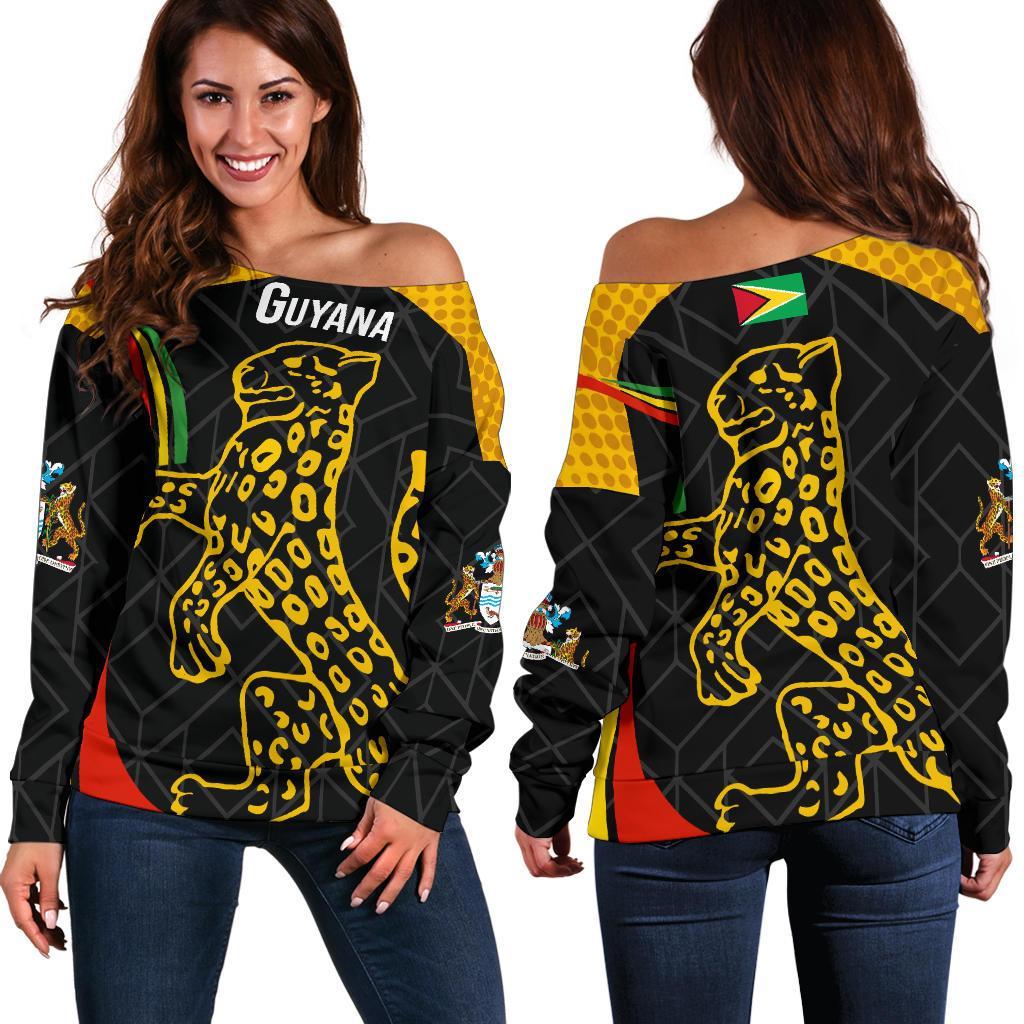 Guyana Jaguar Off Shoulder Sweater K5