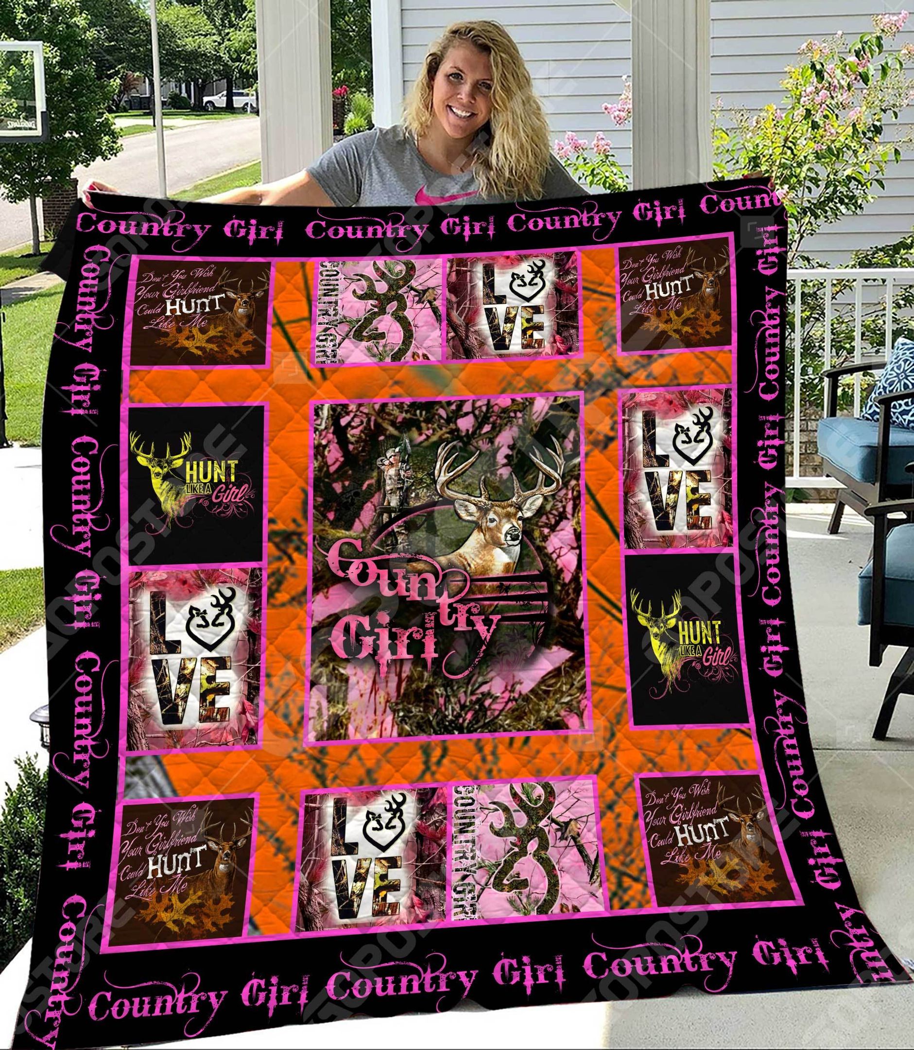 Country Girl 3D Quilt Blanket 1320