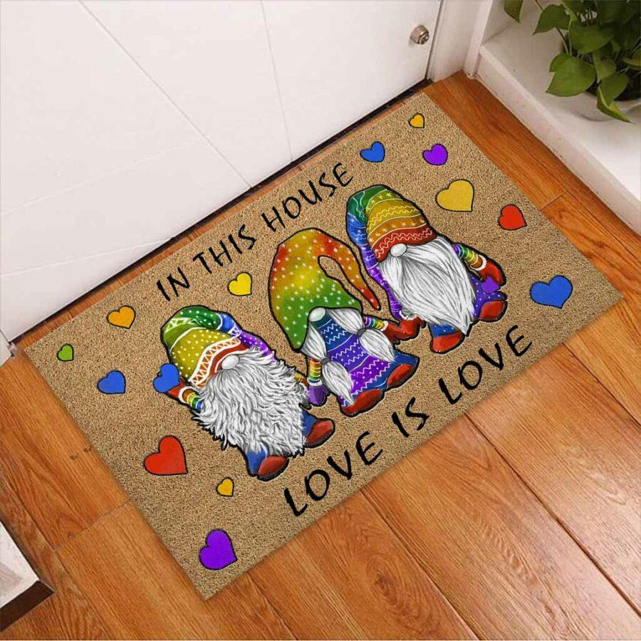 In This House Love Is Love 3D All Over Printing Doormat