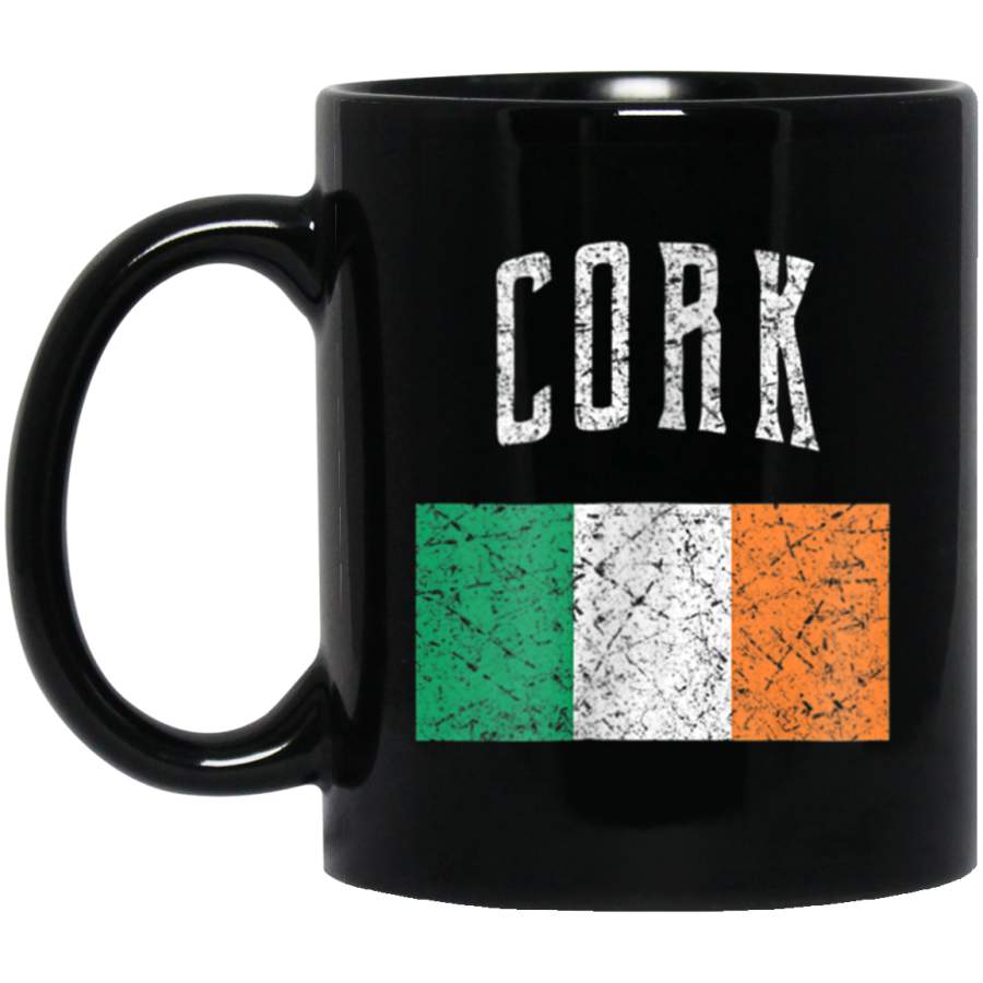 Cork Mug Ireland Flag Distressed Vintage