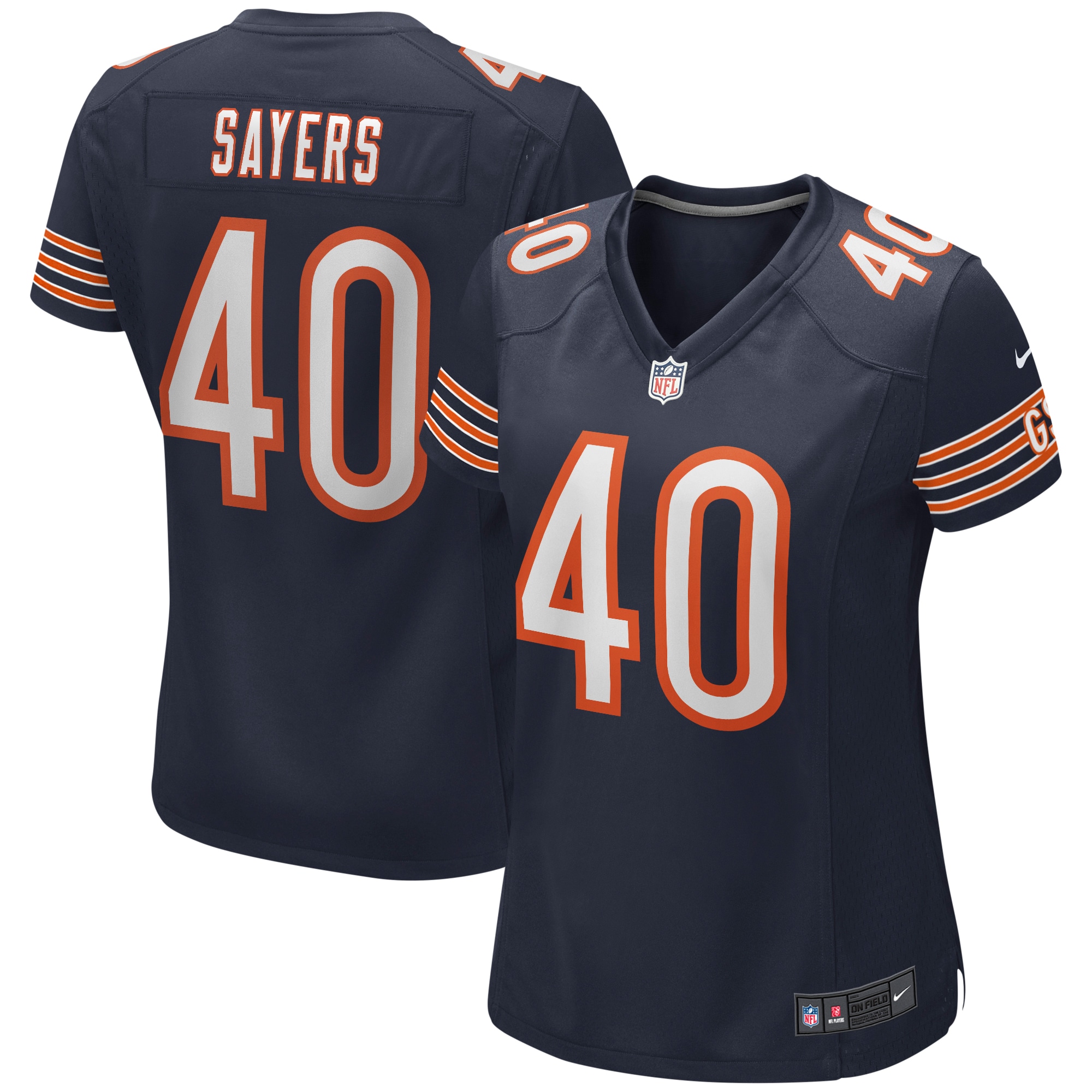 Women’s Chicago Bears Gale Sayers Navy Game Retired Player Jersey