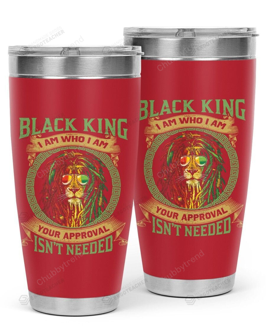 Black King I Am Who I Am Stainless Steel Tumbler, Tumbler Cups For Coffee Or Tea, Great Gifts For Thanksgiving Birthday Christmas