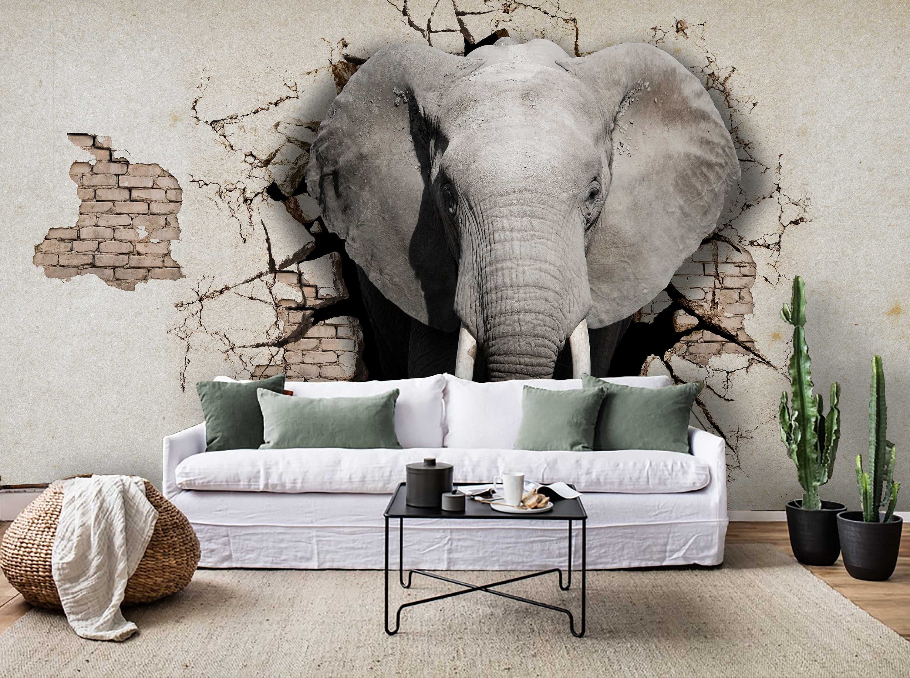 3D Wild, Elephant Wallpaper