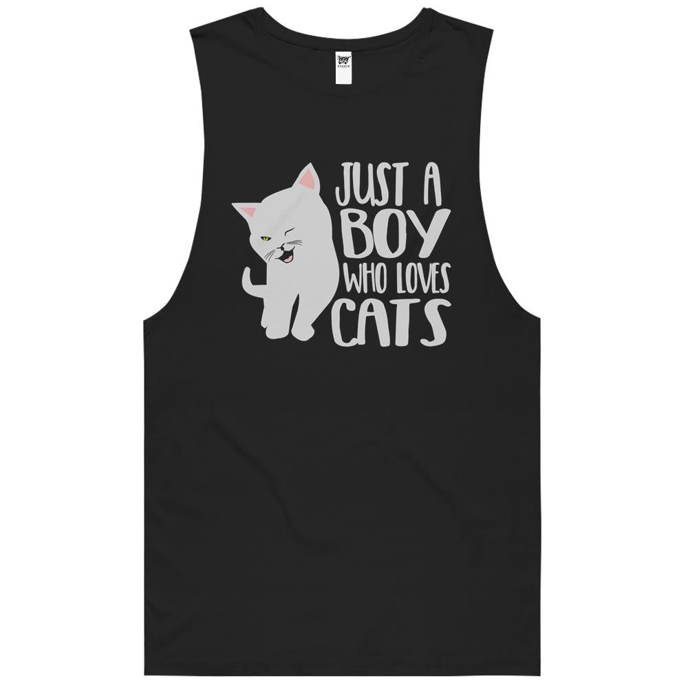 Animal Lover – Just A Boy Who Loves Cats Tank Top