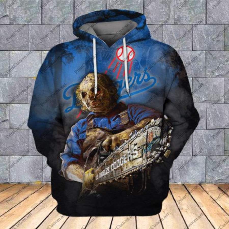 Horror Los Angeles Dodgers All Over Print – Los Angeles Dodgers 3D Hoodie – Los Angeles Rams With Jason Voorhees Hoodie