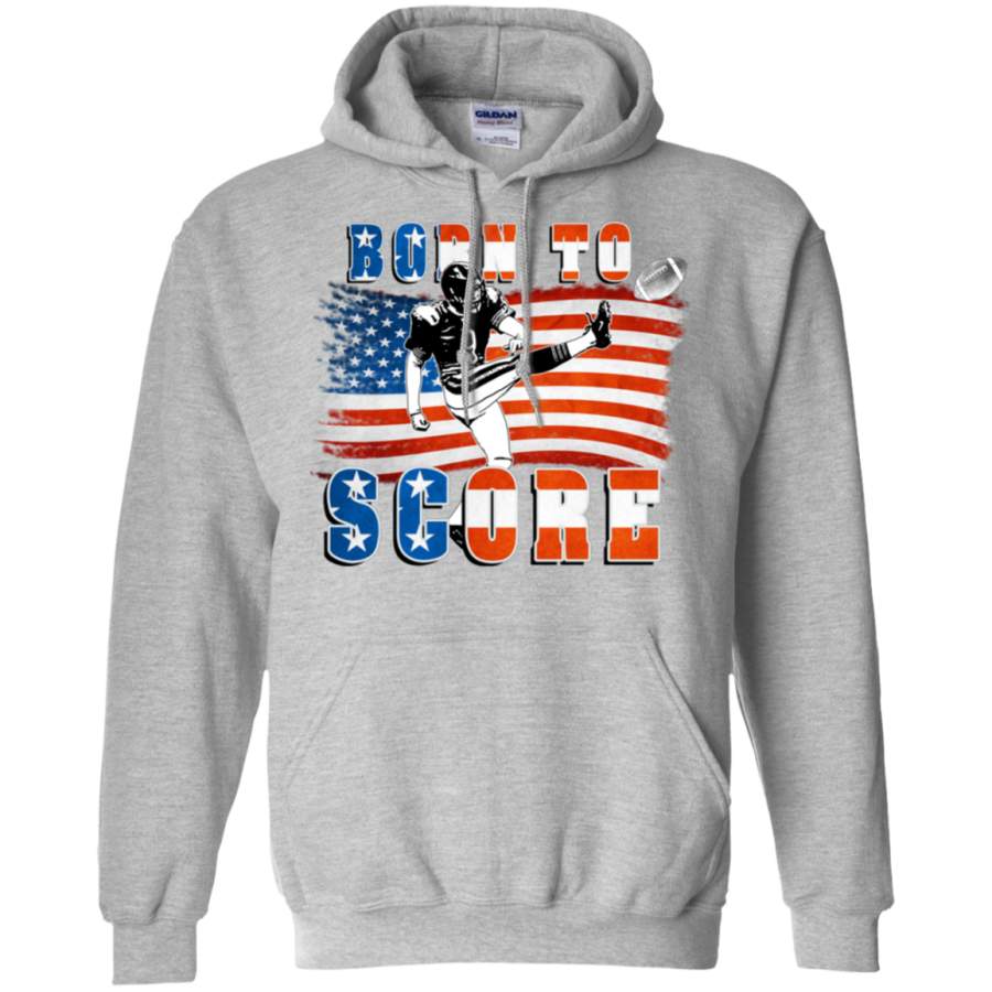 AGR Born to Score Football Player Kicker Gildan Pullover Hoodie