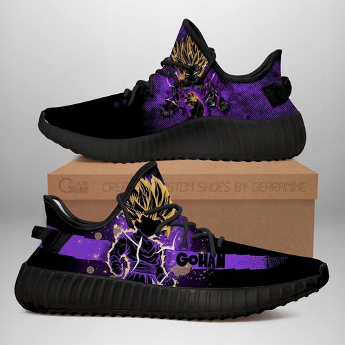 Best Gohan Super Yeezy Shoes Silhouette Dragon Ball Z Anime Shoes Fan