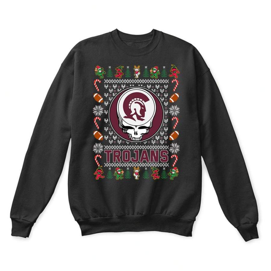 Arkansas Little Rock Trojans x Grateful Dead Christmas Ugly Sweater