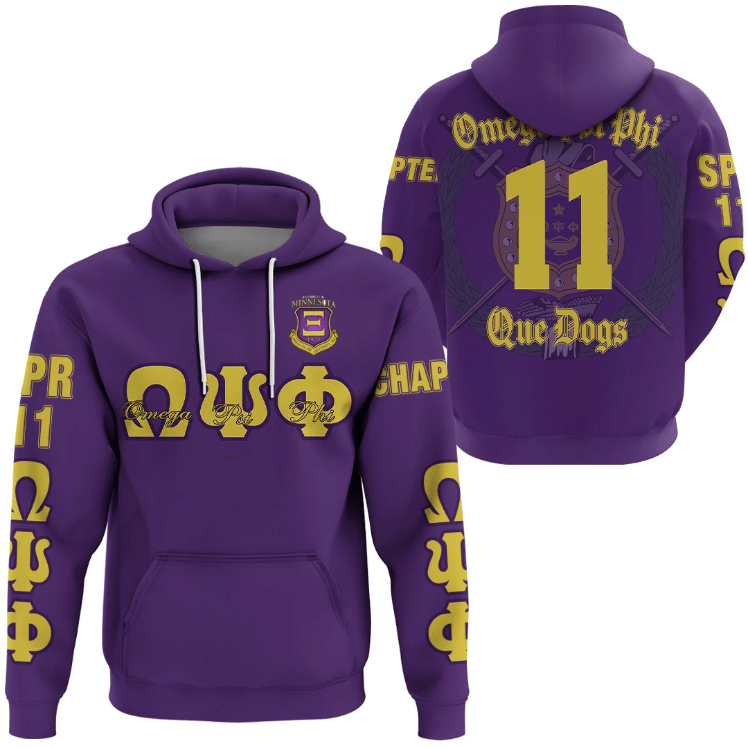 Fraternity Hoodie – Omega Psi Phi – University Of Minnesota Pullover Hoodie