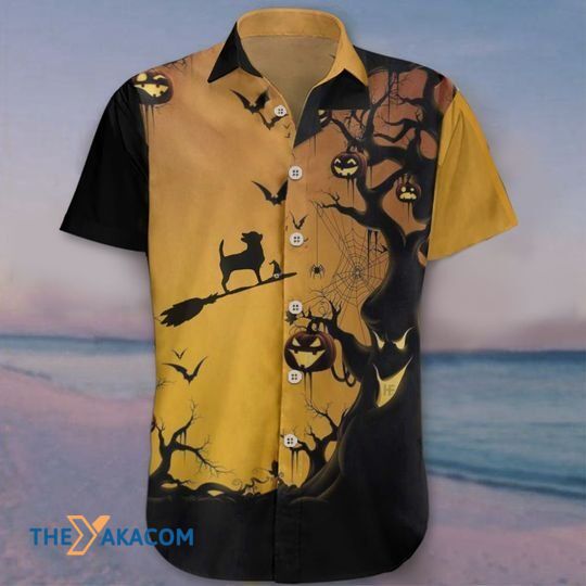 Happy Halloween Pumpkin Chihuahua Scary Tree The Best Gift For Dog Lovers Hawaiian Shirt Ha90307