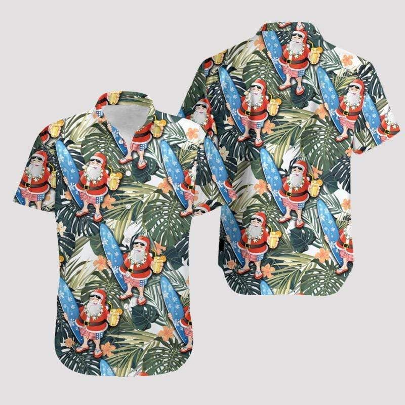 Shop From 1000 Unique Christmas Santa Claus Surfing Funny Hawaii Aloha Shirts Ha17009