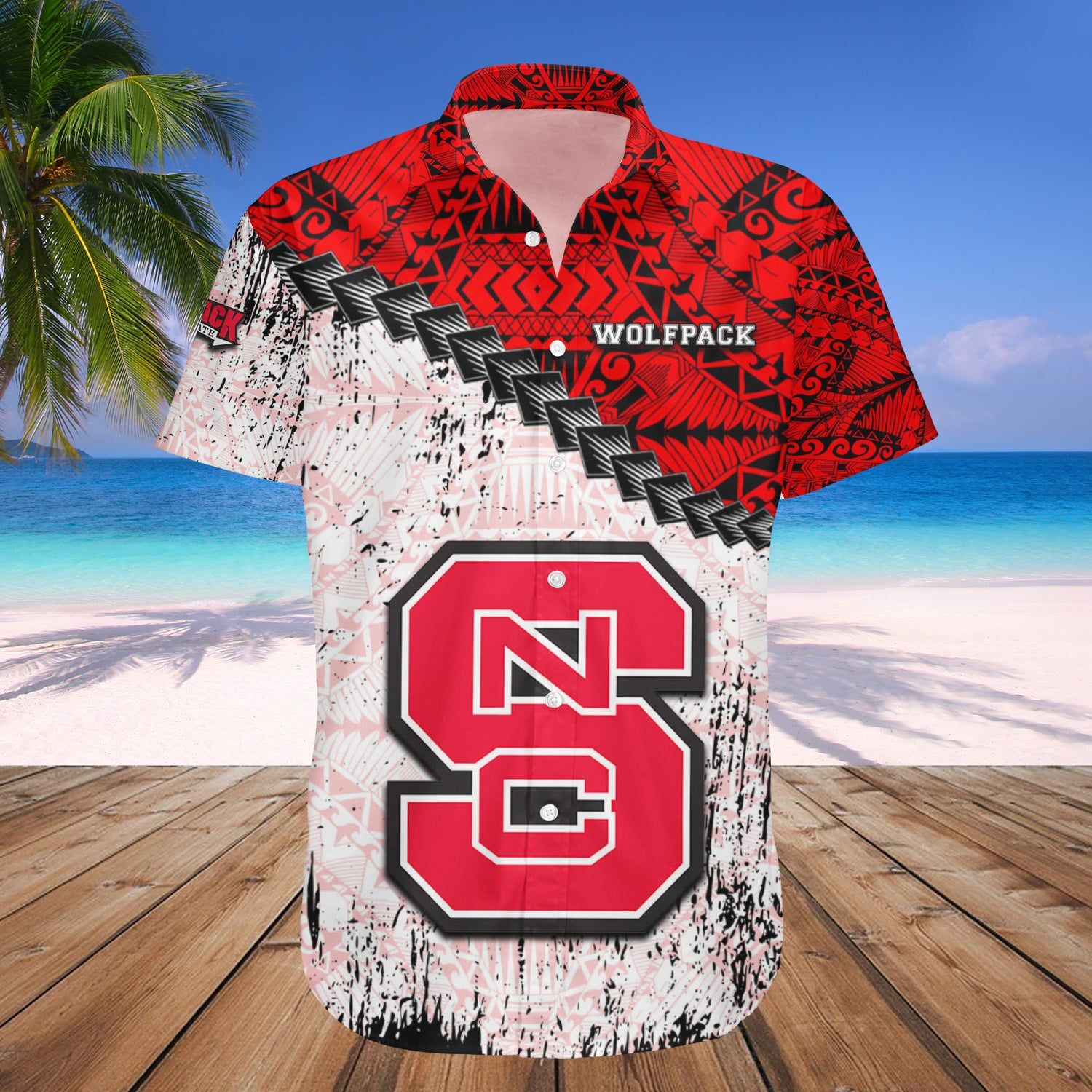 Nc State Wolfpack Hawaii Shirt Grunge Polynesian Tattoo – NCCA