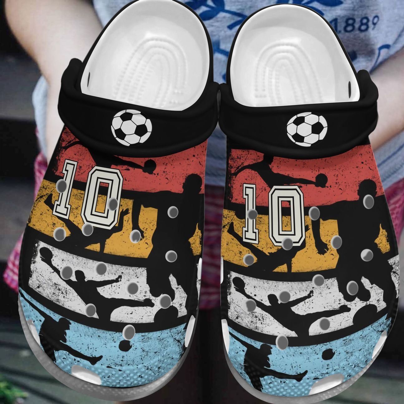 Soccer Personalize Clog, Custom Name, Text, Fashion Style For Women, Men, Kid, Print 3D Go Ahead