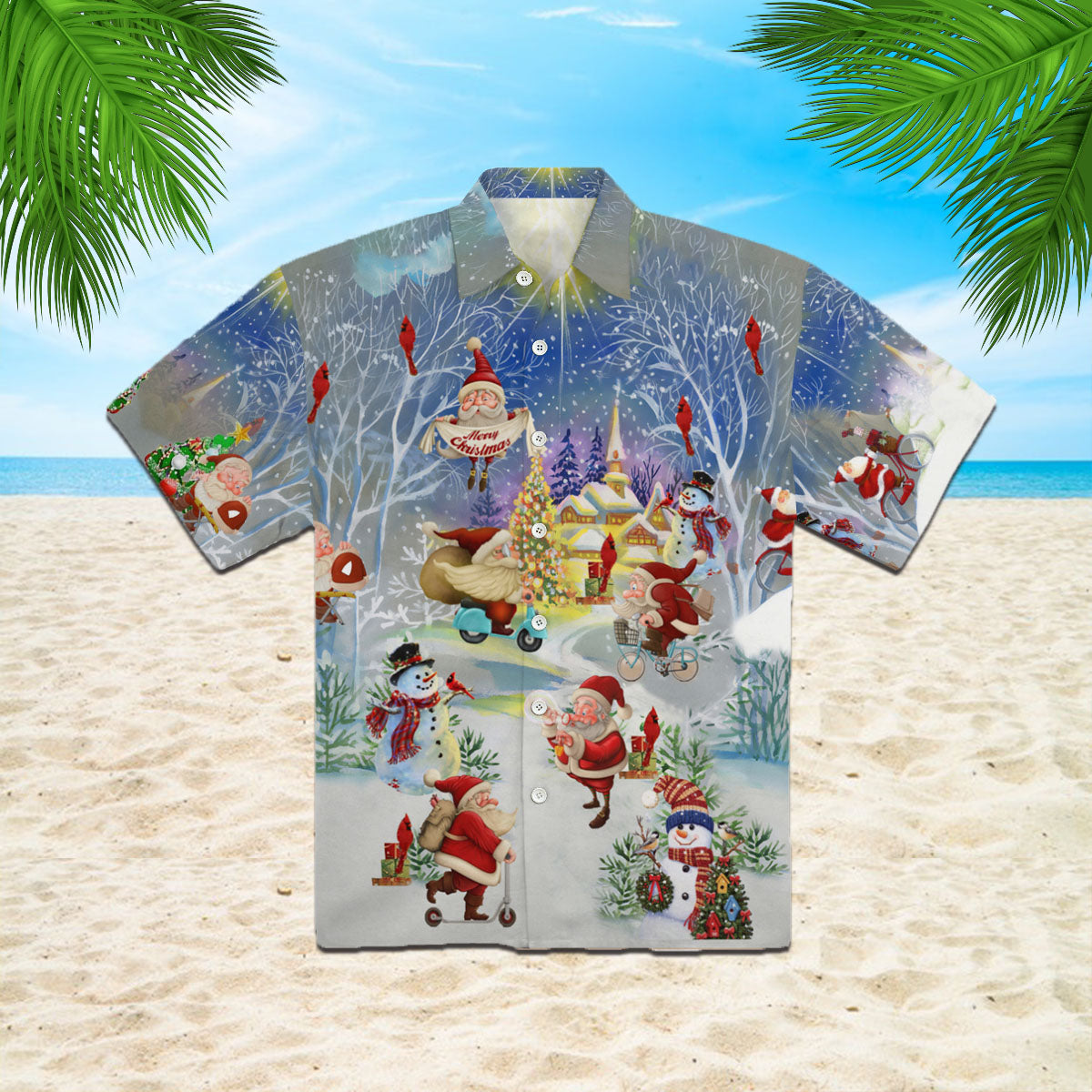 Oragontee Stay Cool Santa Claus Hawaii Shirt For Men Women Adult Ha106109