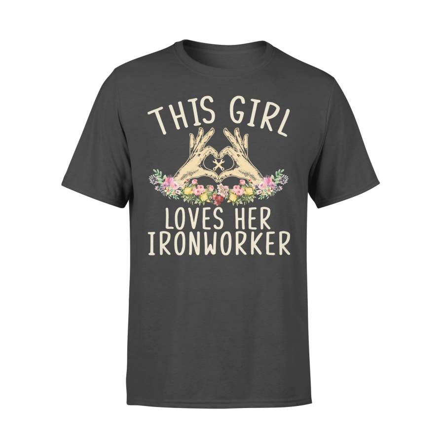 This Girl Loves Her Ironworker Floral T-shirt