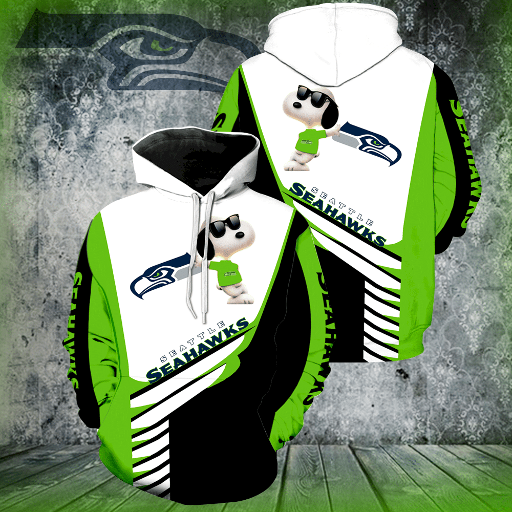 Seattle Seahawks Snoopy 23 Unisex 3D Hoodie Gift For Fans