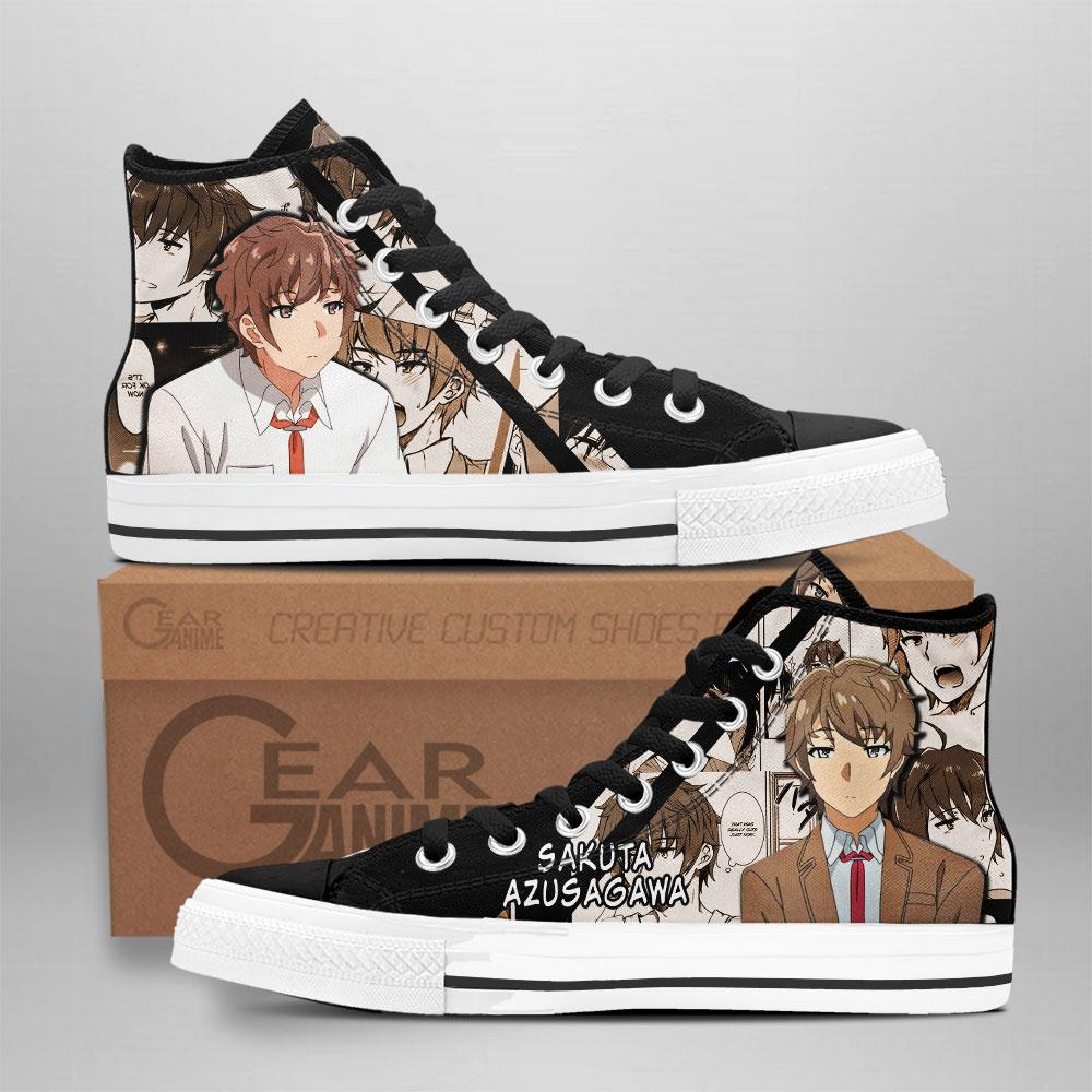 Bunny Girl Senpai Sakuta Azusagawa High Top Shoes Custom Anime Sneakers