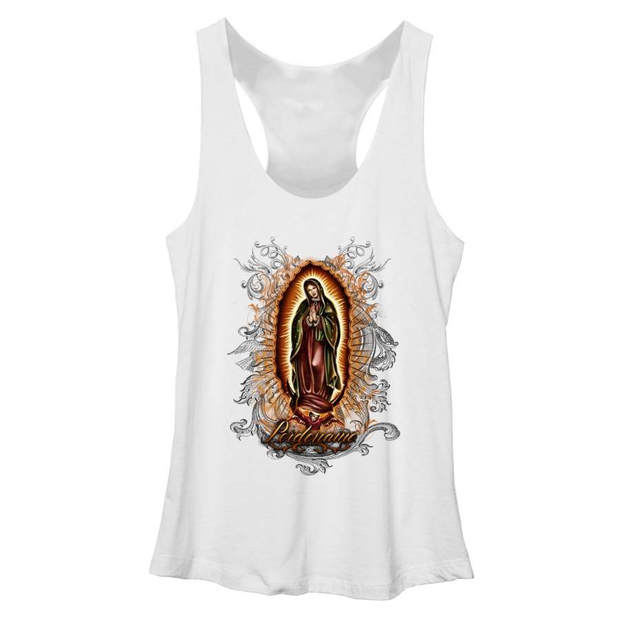 Aztlan Women’s Perdoname  Racerback Tank White Heather S