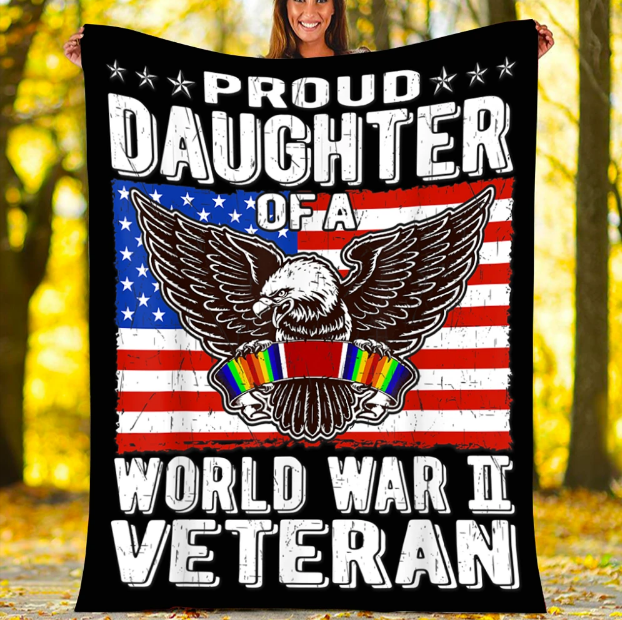 Veteran Proud Daughter – Fleece Blanket