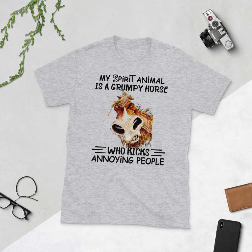 My Spirit Animal Is A Grumpy Horse Who Kicks Annoying People Unisex T-Shirt