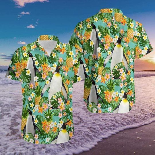 Hawaii Shirt – Penguin With Pineapple Tropical Summer -Zx0954