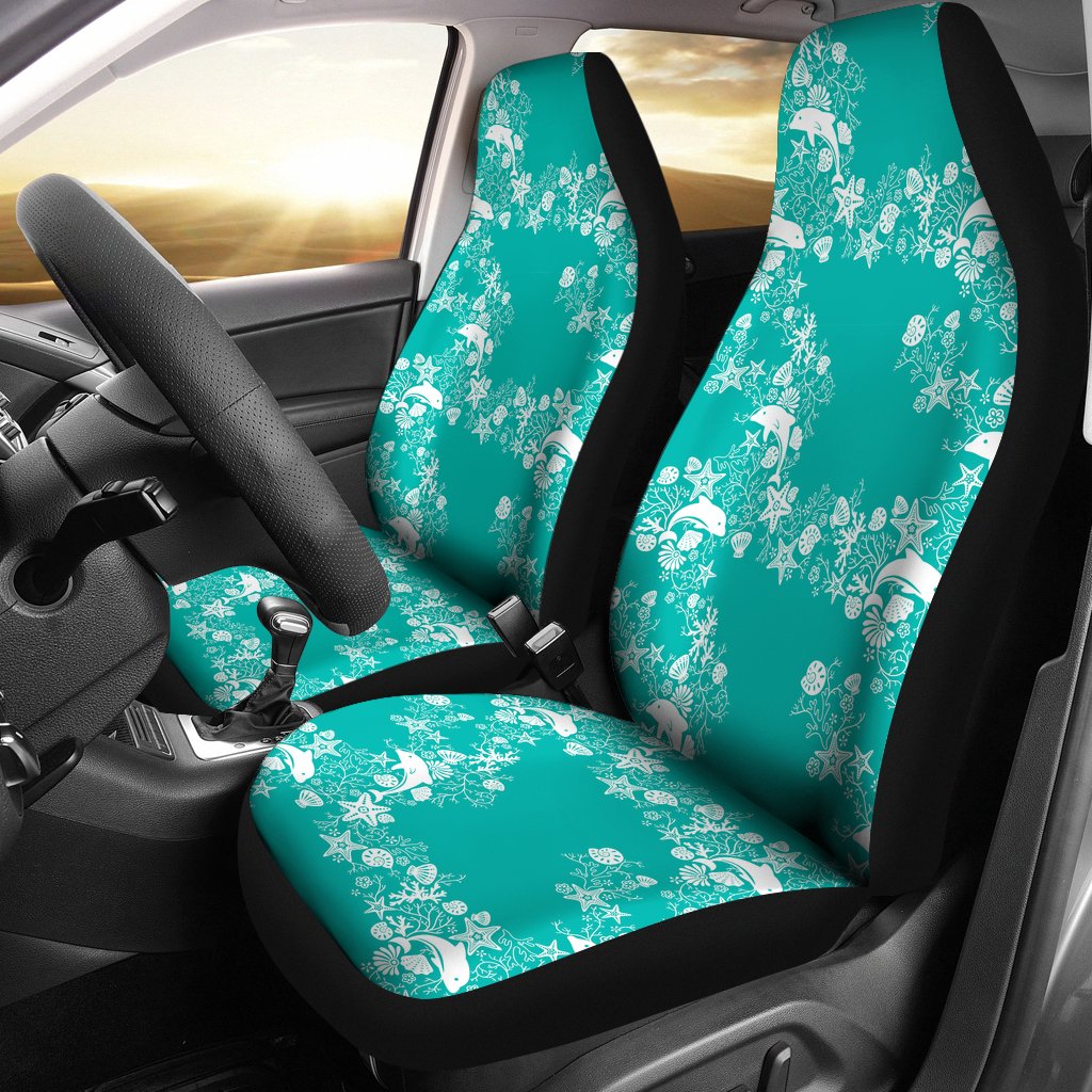 Dolphin Sea Shell Starfish Pattern Universal Fit Car Seat Covers