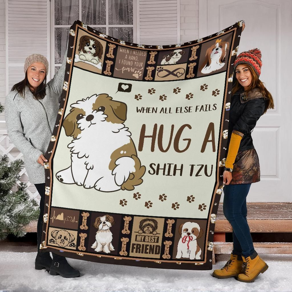 Shih Tzu Blanket Hug A Shih Tzu, Christmas Gift, Dog Lover Blanket