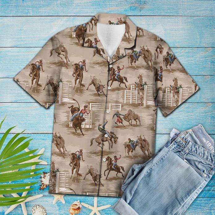 Vintage Cowboy Hawaii Shirt Unisex Adult Ha50024