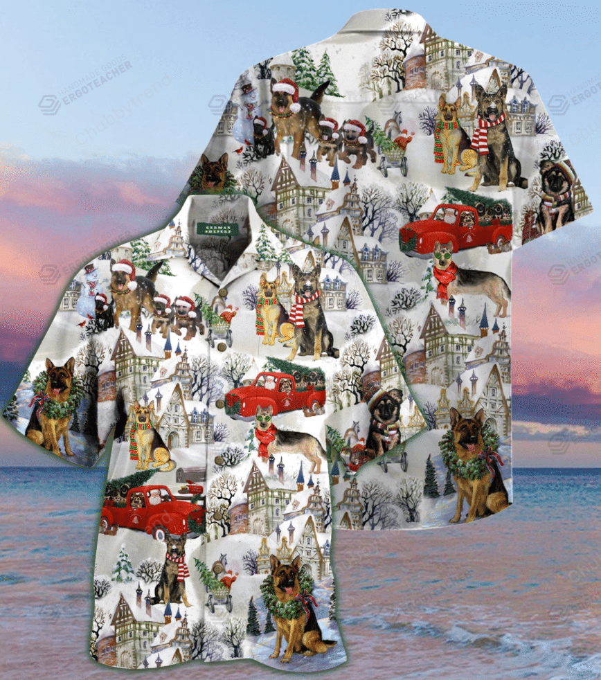 German Shepherds Merry Christmas Hawaii Shirt Ha57242