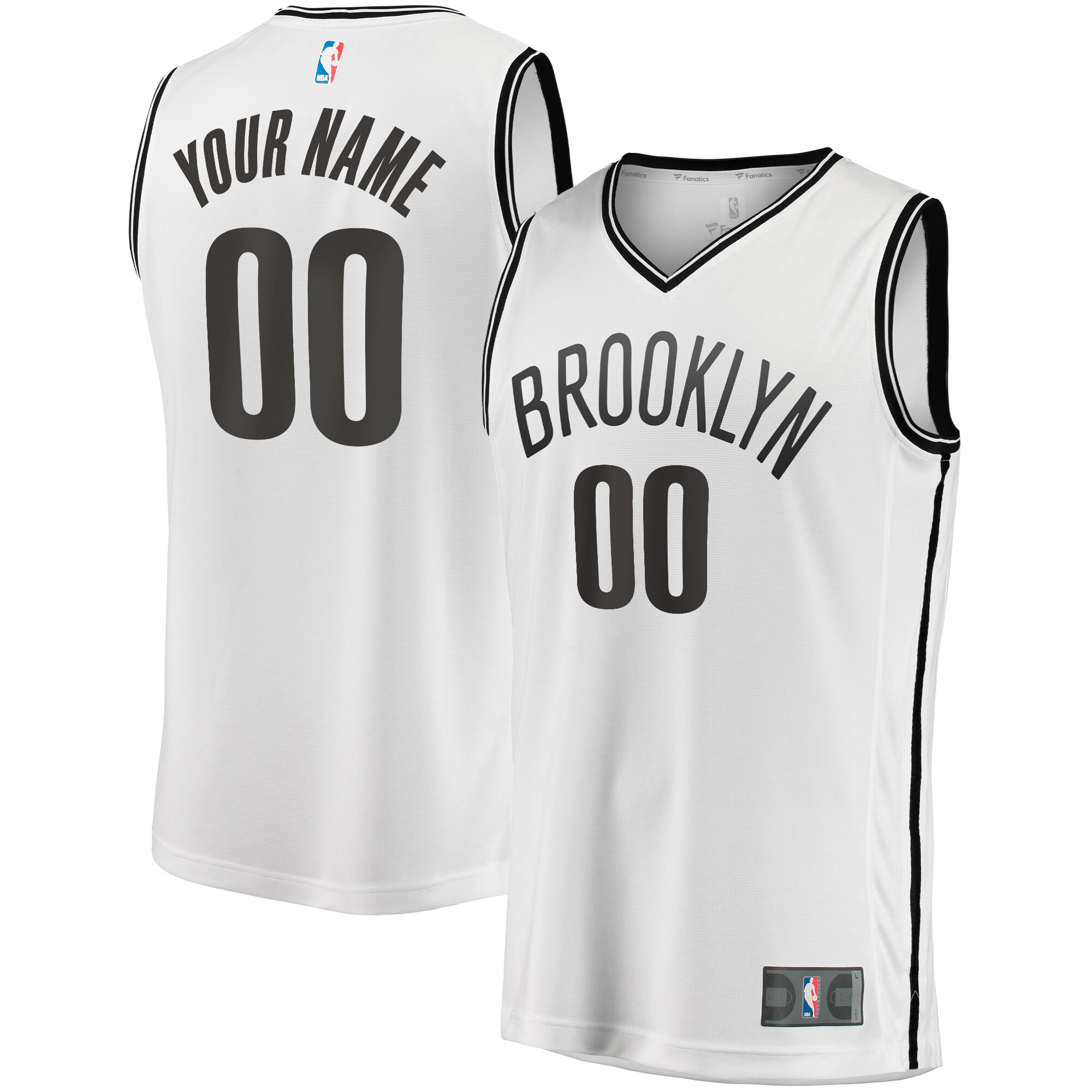 Brooklyn Nets Fast Break Custom Jersey – Association Edition – White