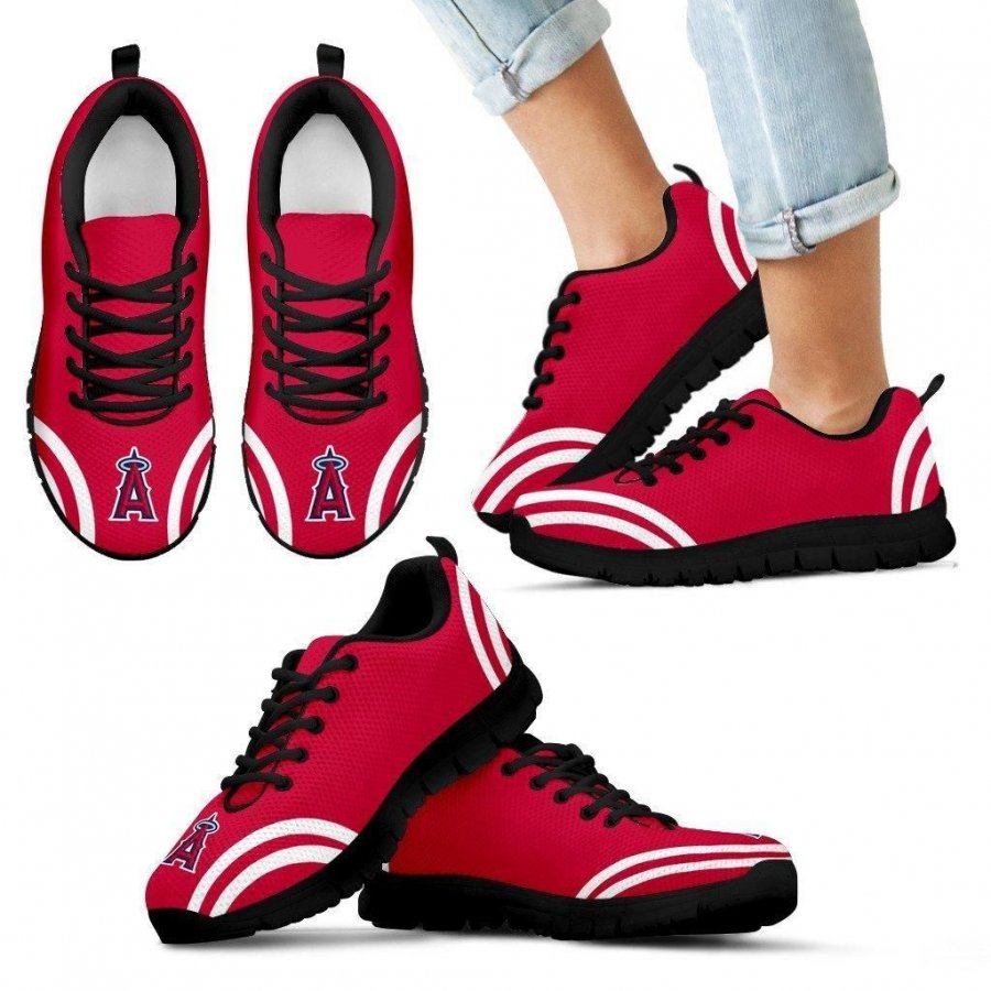 Lovely Curves Stunning Logo Icon Los Angeles Angels Sneakers #191