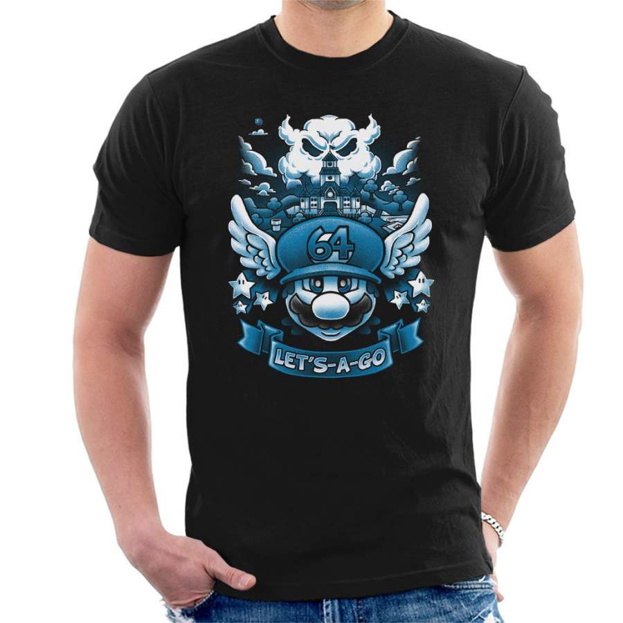 Super Mario 64 Tribute Blue Men’s T-Shirt