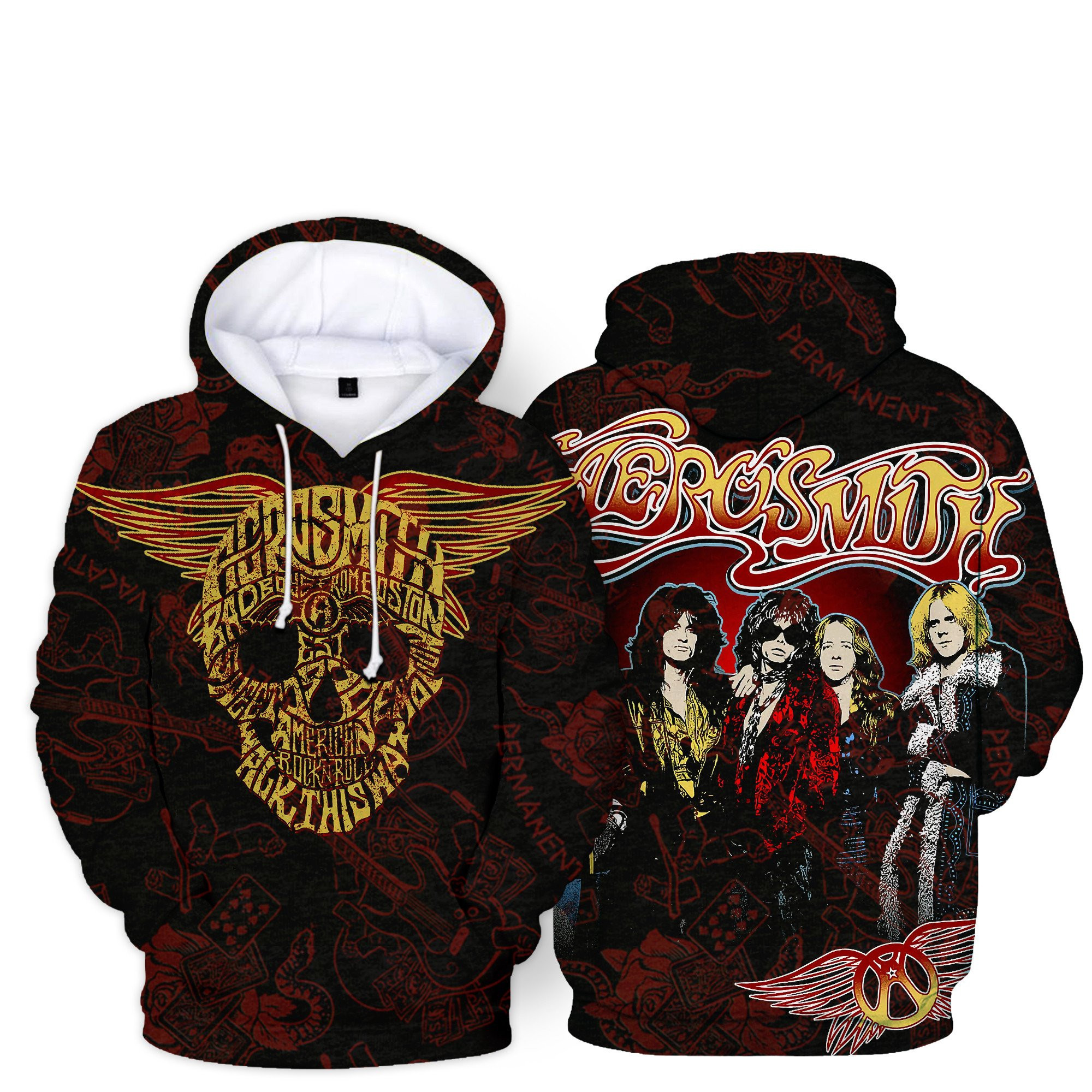 Aerosmith Band 3D Hoodie Zipper Hoodie