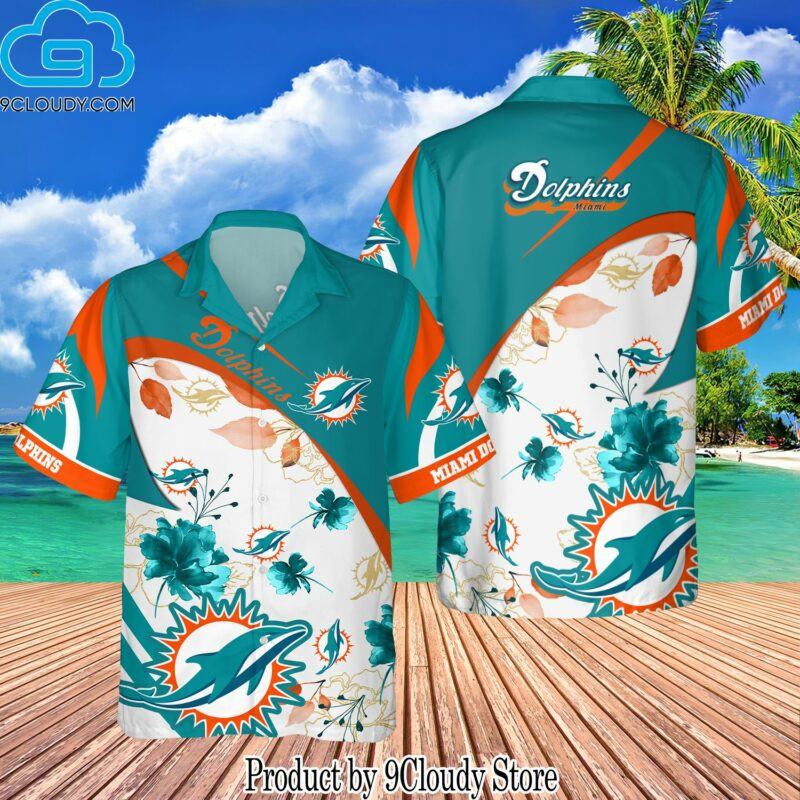 Miami Dolphins Nfl Casual Hawaiian Aloha Shirts V1