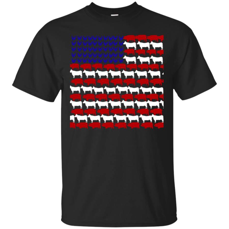 AGR American Flag Tshirt Support Veterans Patriotic Military