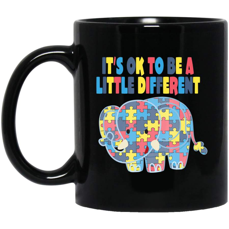 Aneisha Autism Awareness Elephant Advocacy Quotes Sayings 11oz 15oz Black Mug Idea 2nd April Puzzle Ribbon Support Autism Dad Mom Kids Autistic