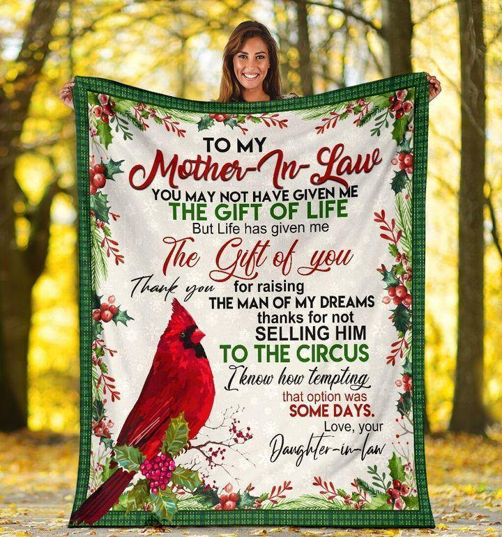 To My Mother In Law Red Cardinal – Gift For Mom For Mother’S Day, Unique Gifts Home Decor Gift For Family – Sherpa Blanket Fleece Blanket