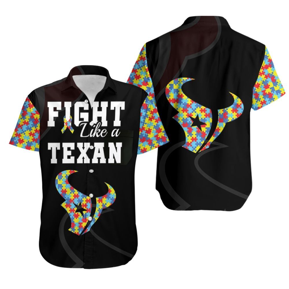 Fight Like A Houston Texans Autism Support Hawaii Shirt Ha7622