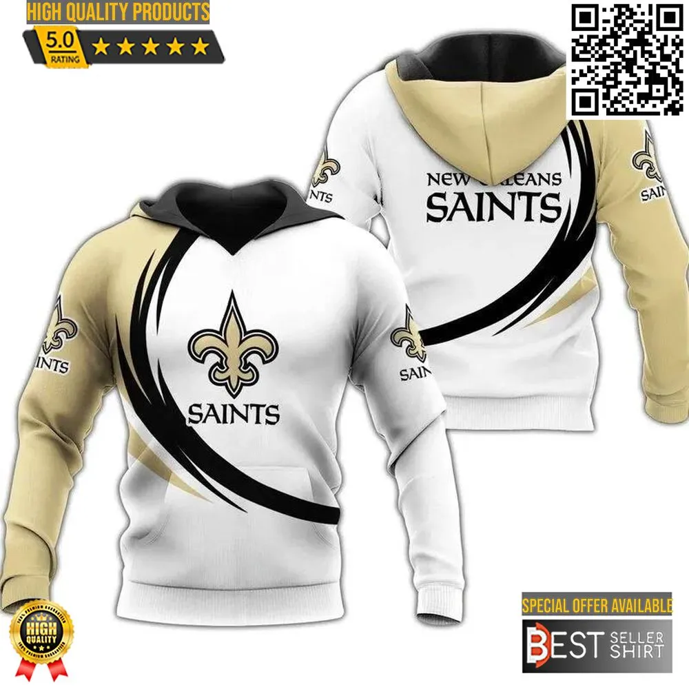 New Orleans Saints Jersey 3D Hoodie 3D Curve Graphic