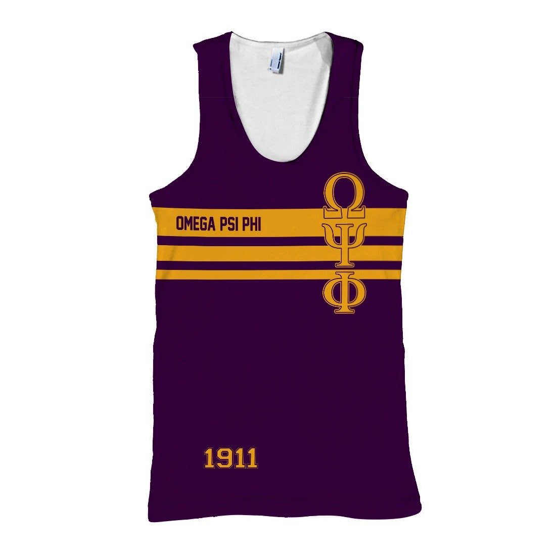 Fraternity Tank Top – Omega Psi Phi Line Straight Style Tank Top