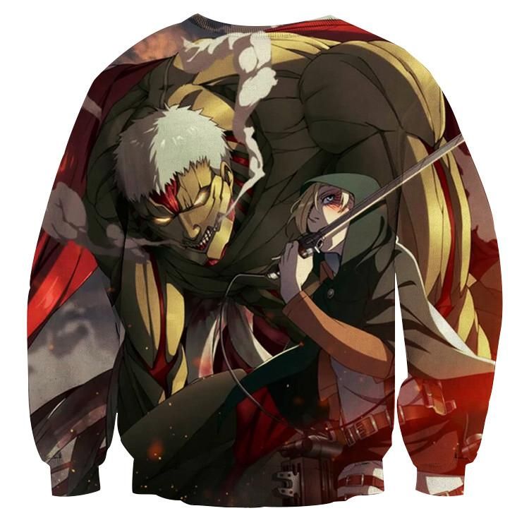 Attack On Titan Armored Titan Ugly Christmas Sweater, All Over Print Sweatshirt