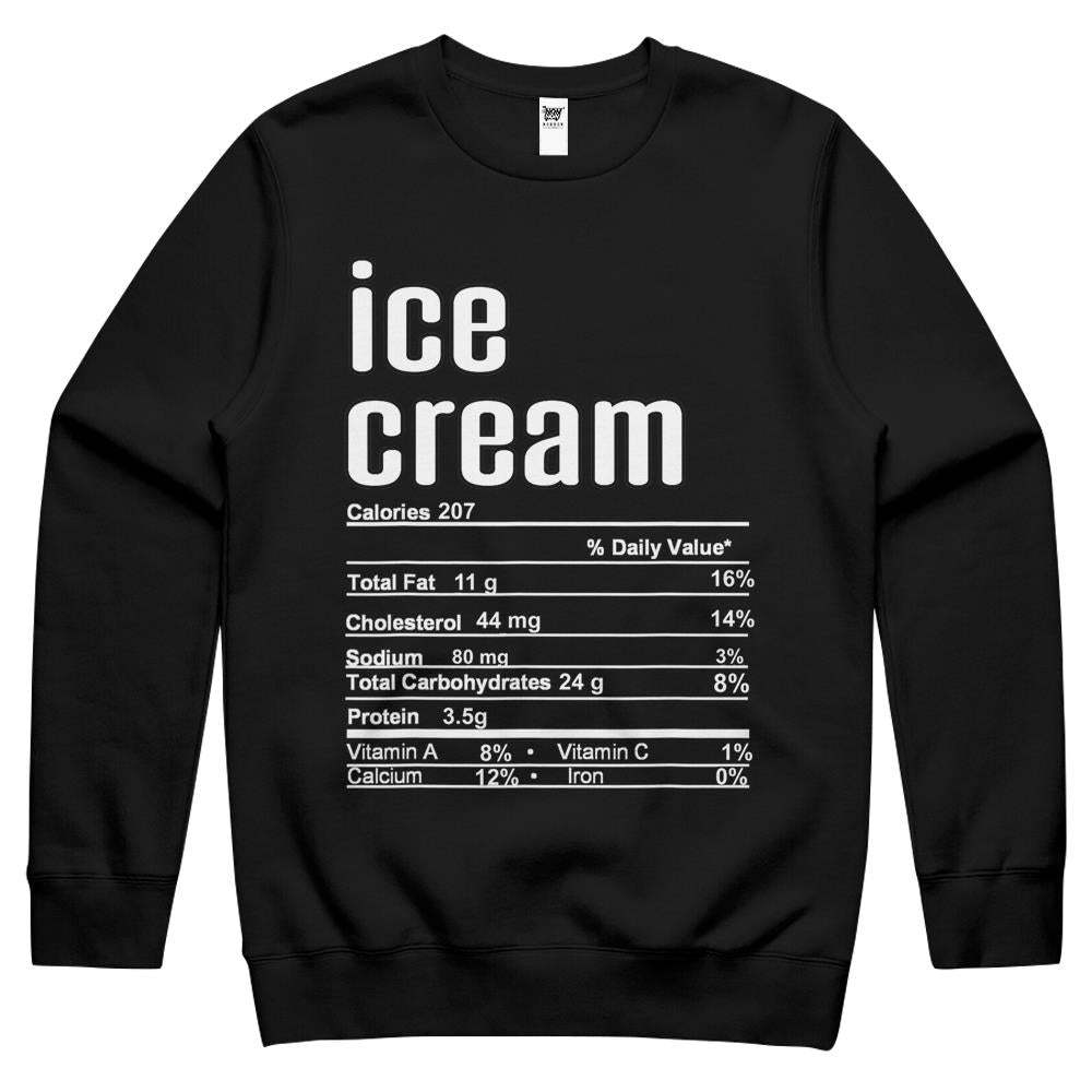 Nutritional Facts Shirt, Nutritional Facts Crewneck Sweatshirt, Black King Nutrition Facts Shirt, Black King Nutritional Facts Shirt For Men Black King Gift Ice Cream Crewneck Sweatshirt